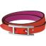 Behapi Double Tour bracelet, capucine/magnolia