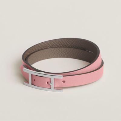 HERMES ピンク レザー ブレスレット　グレナン レザーブレスレット 《グレナン》 ドゥブルトゥール | Hermès