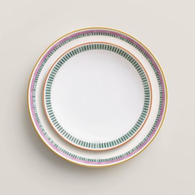 Hermès en Contrepoint dessert plate n°2 - Grey | Hermès USA