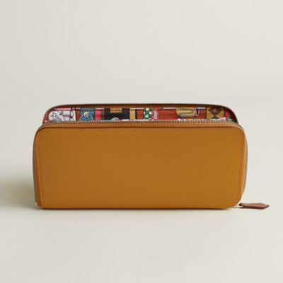 可愛い【HERMES】淡いピンク×内側柄☆長財布 Silk'In Classique HERMES】シンプルで中の柄が可愛い☆Silk'In Classique 長財布