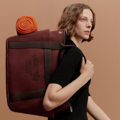 Aline leather bag Hermès Orange in Leather - 24223121