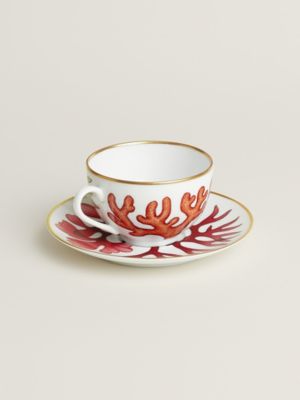 Natures Marines tea cup and saucer, View: Back, back, view 3 of 4