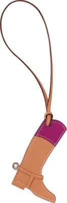 S1518 未使用 エルメス レザー 馬具 モチーフ バッグチャーム