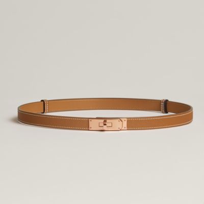 Hermes Kelly 18 White Epsom Leather Belt With Rose-gold Hardware – Bags Of  Personality