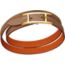 Behapi Double Tour bracelet, feu/gold
