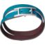 Behapi Double Tour bracelet, bleu Izmir/prune
