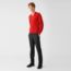 Inverted cashmere V-neck sweater, rouge vif