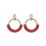 Loop earrings, vermillon