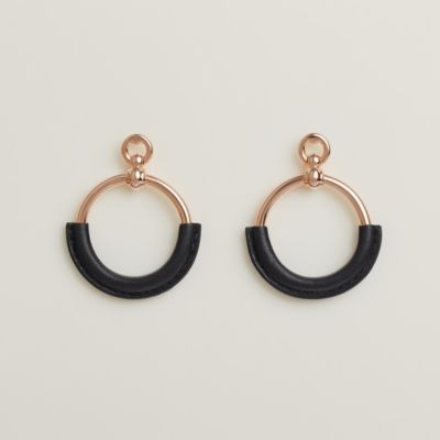 Quadrige earrings - Black | Hermès Finland