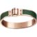 Leather hinged bracelet