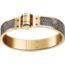 Leather hinged bracelet, ombre