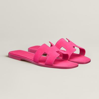 pink hermes sandals