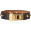 Mini Dog Clous Ronds bracelet, noir