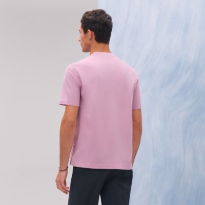 有名なブランド エルメス HERMES メンズTシャツ 半袖 ミニレザーパッチ