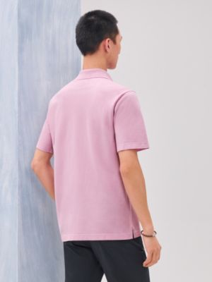 "H" embroidered buttoned polo shirt, View: Worn, worn, view 2 of 3