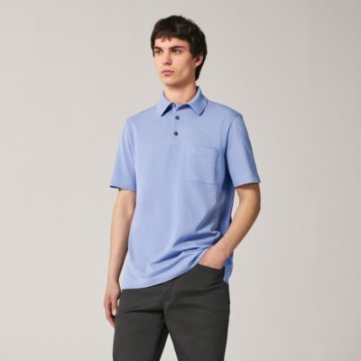 Hermès Printed Collar Polo Shirt L