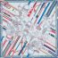Concours d'Etriers wash scarf 90, bleu ciel/corail/multicolore, no stock