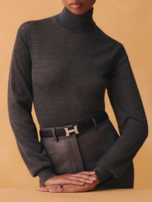 ベルトバックル 《ミニ・コンスタンス》 ギヨシェ & レザーベルト（キット） 24, イメージ: 着用例, worn, ビュー3の3