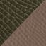 Reversible leather strap 38&nbsp;mm, étoupe/vert Véronèse