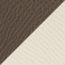 Reversible leather strap 38&nbsp;mm, gris étain/craie