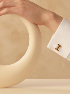 H au Carre cufflinks, View: Worn, worn, view 2 of 2