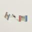 Boutons de manchettes Quizz Rainbow, multicolore