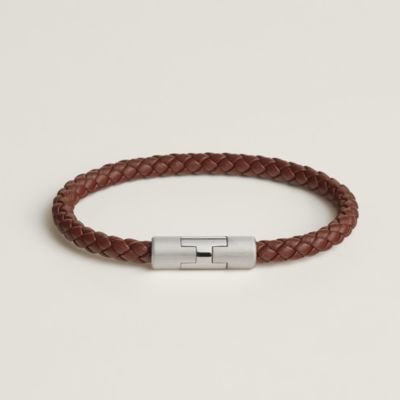 エナメルブレスレット 《クリック/グレナン》 - マロン | Hermès