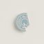 Carrousel badge, bleu lin