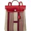 Herbag a dos Zip retourne backpack, bordeaux/ficelle/rouge piment/rouge piment