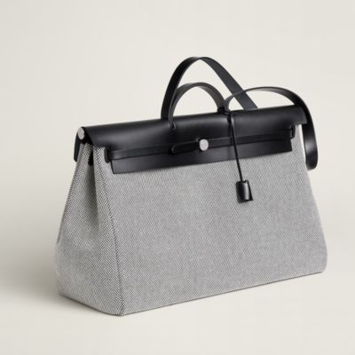 hermes travel bag men's Unisex Chocolate Clemence Leather Tote Bag, New in Box! Hermès Presents The First Birkin