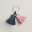 Carmen Uno-Dos key ring, bleu de Malte/rose sakura
