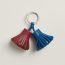 Carmen Uno-Dos key ring, bleu de France/rouge grenat