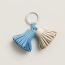 Carmen Uno-Dos key ring, céleste/craie