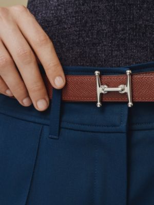 Boucle de ceinture Mors H & Cuir de ceinture réversible 24&nbsp;mm, Vue: Vue portée, worn, vue 3 sur 3