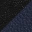 Reversible leather strap 38 mm, noir/bleu nuit