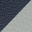 Reversible leather strap 38&nbsp;mm, bleu marine/gris mouette