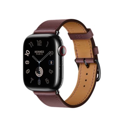 2066 Apple Watch エルメス　ボックスカーフ　ブラック　レザー 2066 Apple Watch エルメスボックスカーフブラックレザー