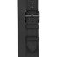 Band Apple Watch Hermès Double Tour 45&nbsp;mm, noir