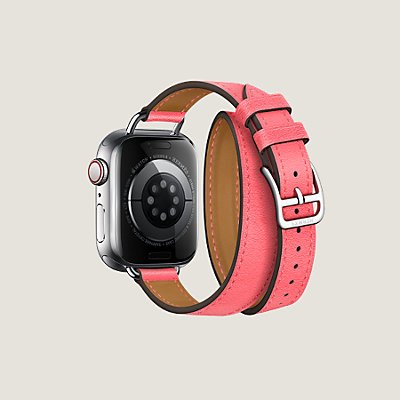 1323 Apple Watch 共通 エルメス レザーベルト 二重 ホワイト 1323 Apple Watch 共通 エルメス レザーベルト 二重 ホワイト