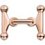 Chaine Medor belt buckle & Reversible leather strap 13&nbsp;mm, Mini Mors H, Metallic finish Rose gold plated