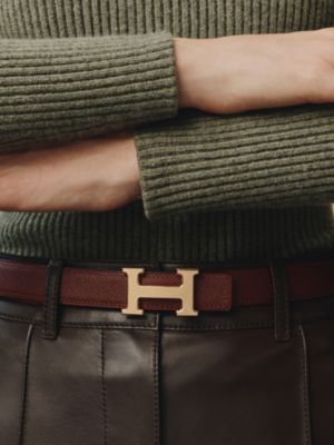 Gürtelschließe Mini H & Wendbarer Gürtelriemen 24&nbsp;mm, Ansicht: Getragene Ansicht, worn, Ansicht 3 von 3