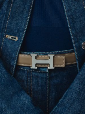 ベルトバックル 《ミニH》 & レザーベルト（キット） 24, イメージ: 着用例, worn, ビュー3の3