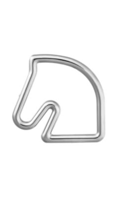 Tete de Cheval, Metallic finish Silver