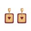 As de Coeur earrings, rouge H, no stock