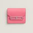 Roulis Slim bicolor wallet, rose azalée
