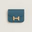Constance Slim wallet, bleu thalassa