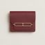Roulis Slim bicolor wallet, rouge H/rose azalée