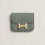 Constance Slim wallet, vert amande