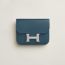 Constance Slim wallet, bleu de Prusse