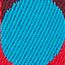 Sangle Flipperball 25&nbsp;mm To Go bag strap, rouge de cœur/bleu Frida/gold